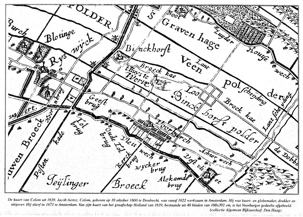 Kaart Voorburg 1639